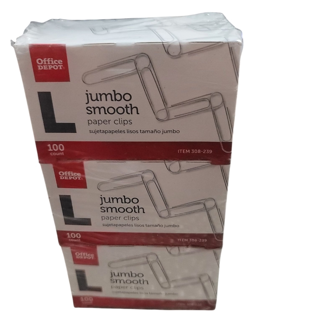 Office Depot Jumbo Smooth Paper Clips